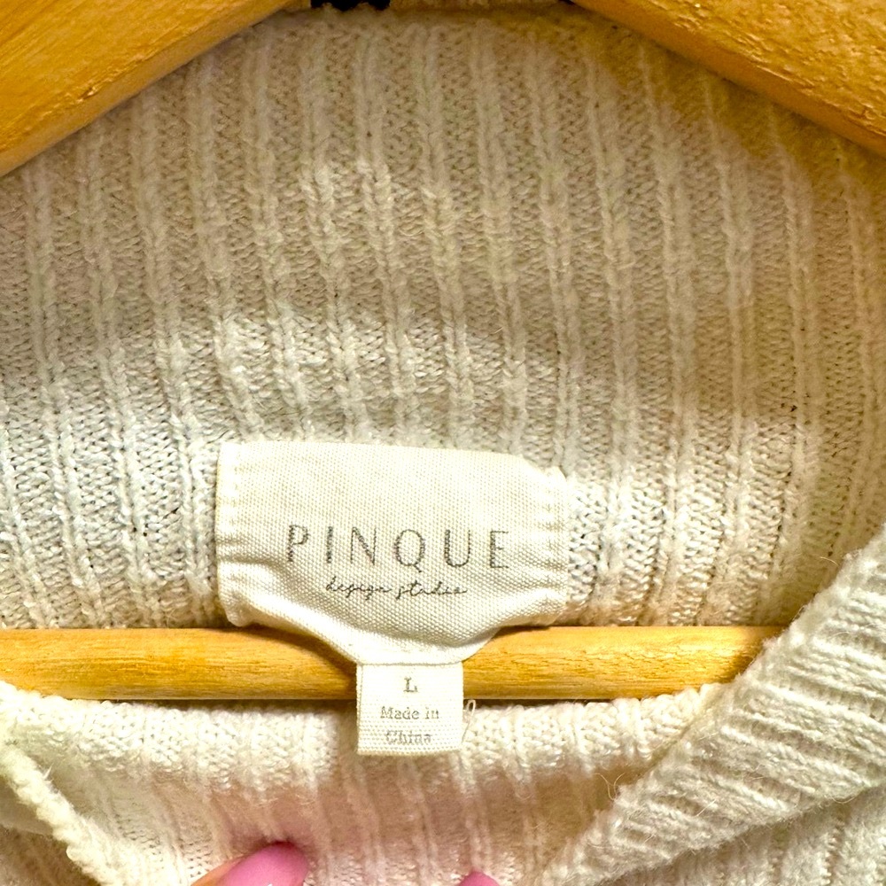 Elegant White Women's Mock Turtleneck Sweater - Picture 4 of 4